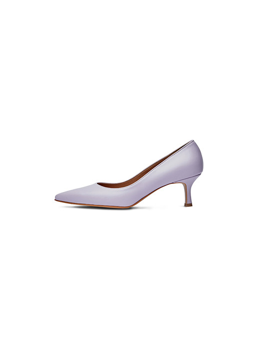 [리퍼브][235] Heeled leather shoes_purple