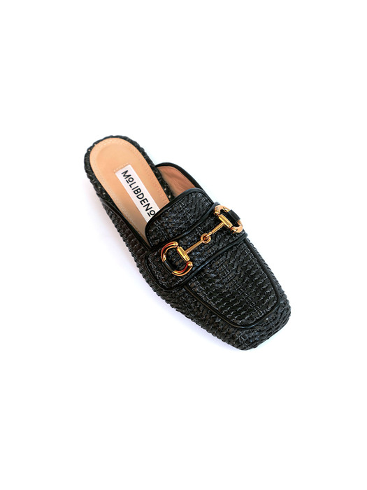 Wave Mesh Loafer Mule _Black