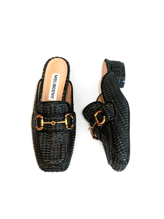 Wave Mesh Loafer Mule _Black