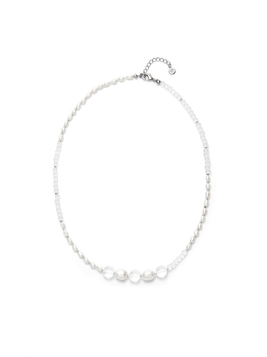 Natural Pearl & Crystal Necklace, Lea