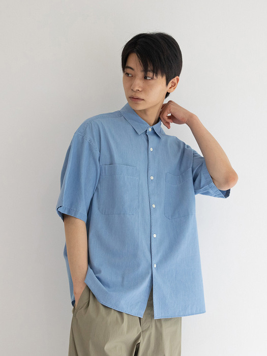 21SS Writer Denim Shirt (Light Blue)