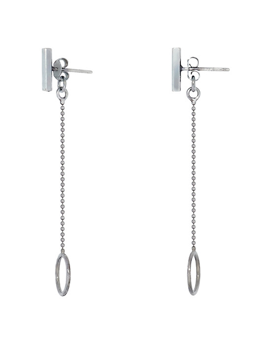 Coax two-way Silver Earrings
