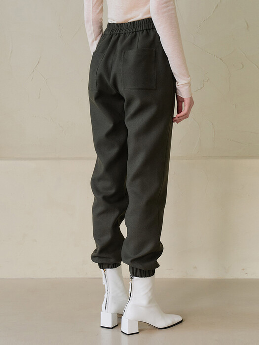 WOOL JOGGER PANTS (ash forest)