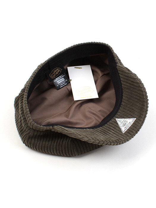 Bold Corduroy Khaki Newsboy Cap 뉴스보이캡