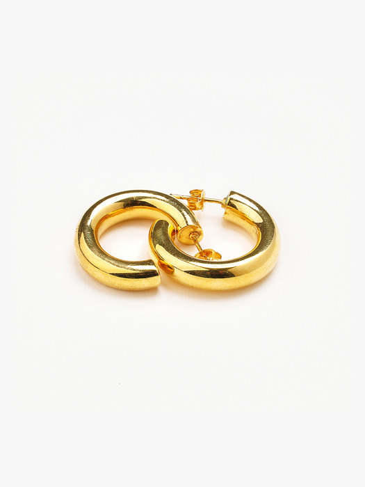 [Silver925] Open hoop ring E-Gold