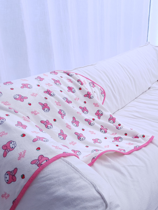 (LV-21717) ROLAROLA X MY MELODY BLANKET IVORY