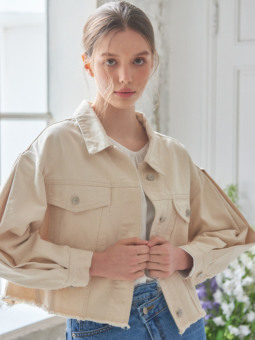 planet-109 puff sleeve jacket_natural