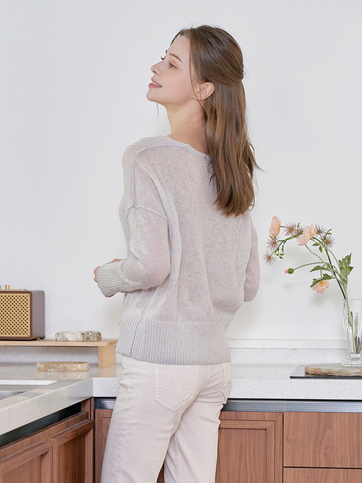 PAIGE SWEATER IN LIGHT GRAY