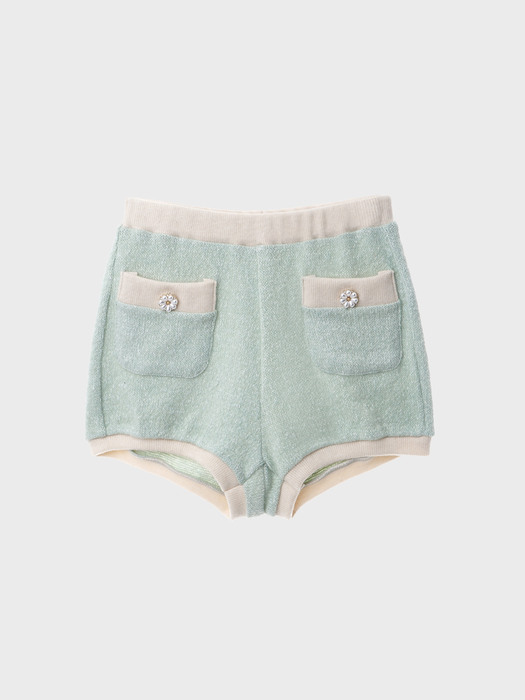 Ribbed-Waist Knit Shorts(Mint)_UTW-SC04   