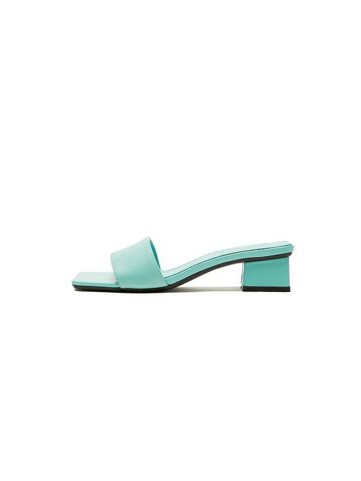 ULE Square-Toe Heeled Sandals - Mint