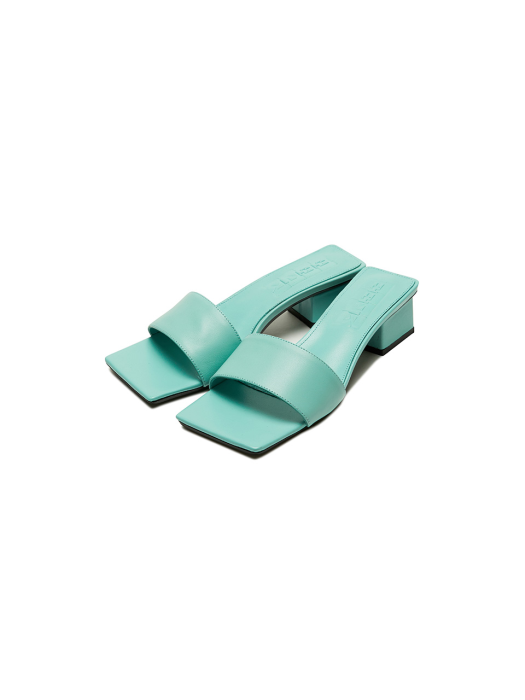 ULE Square-Toe Heeled Sandals - Mint