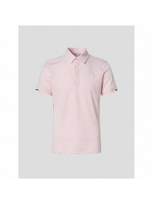 남성 핑크 솔리드 피케 칼라 티셔츠 (BJ2342B70X)
