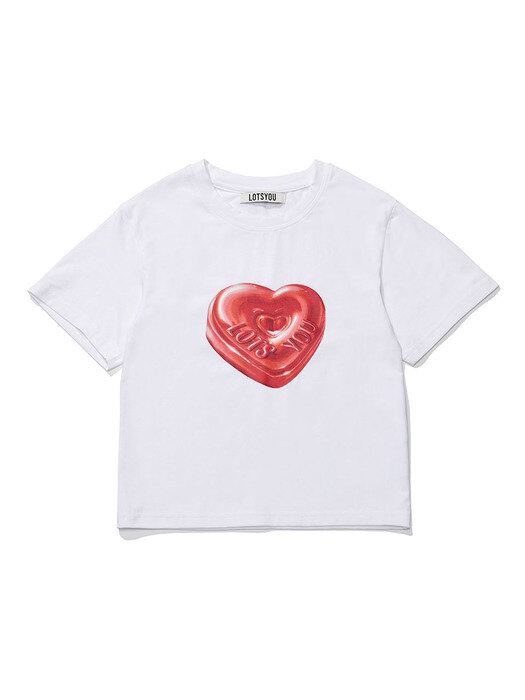 lotsyou_THE FRIEND HEART CANDY Tee White