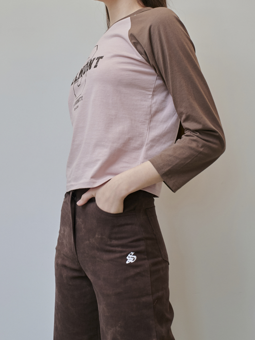 COLOR WASHED PANTS [BROWN]