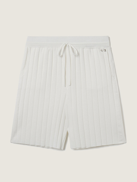 [SET] Organic cotton 100% broad rib collared shirts / half-pants_Off White