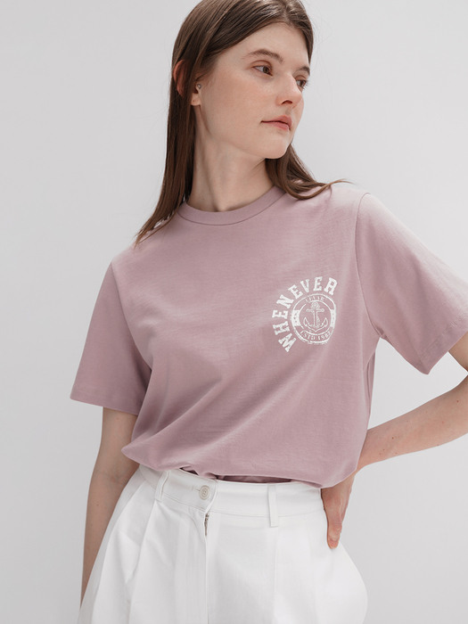 Whenever-Print T-Shirt - Lavender