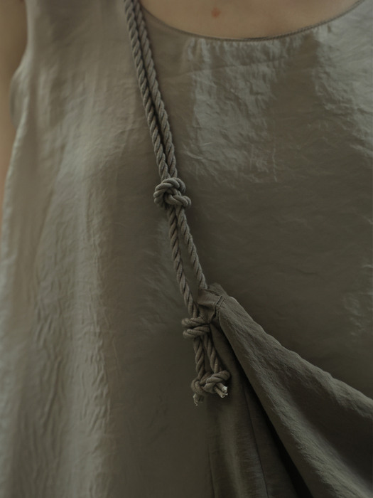 tied reversible bag (vintage khaki)