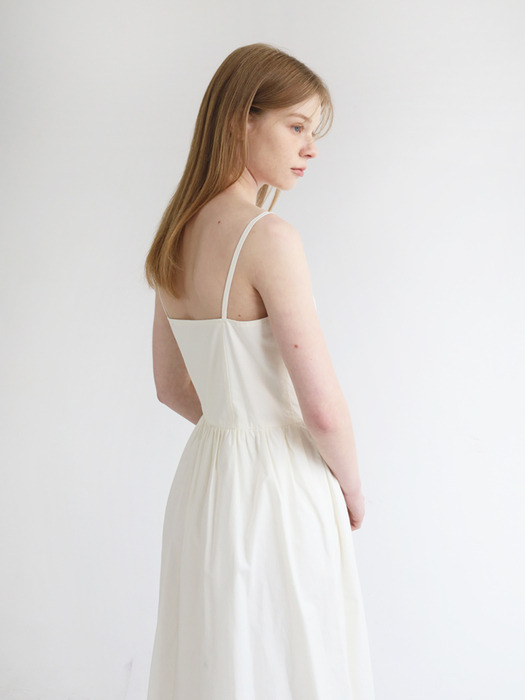 Cotton Strappy Dress Ivory
