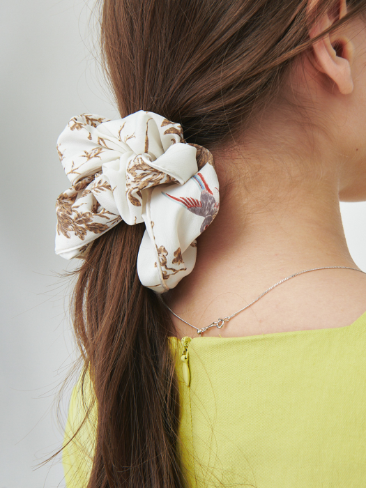 Brown Flower Ribbon Claw Clip Ia121