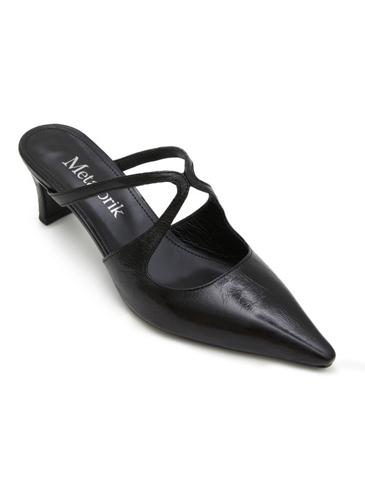X-strap heels (black)