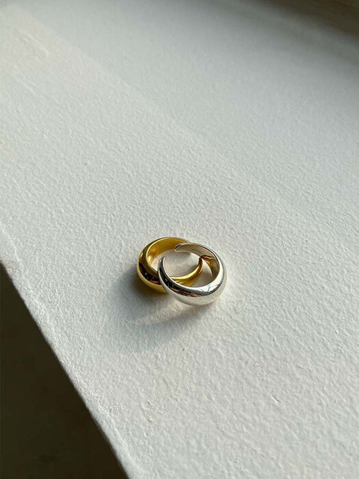 [925 silver] Cinq.silver.172 / assez ring (2 color)