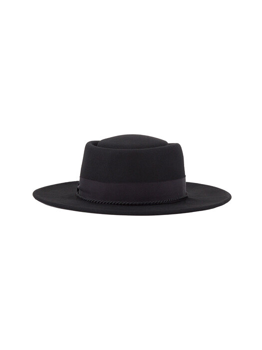 Bohem Flat Top Hat - Black