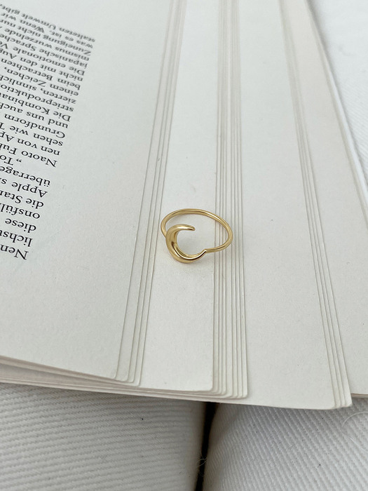 [silver925] fingernail moon ring (2color)