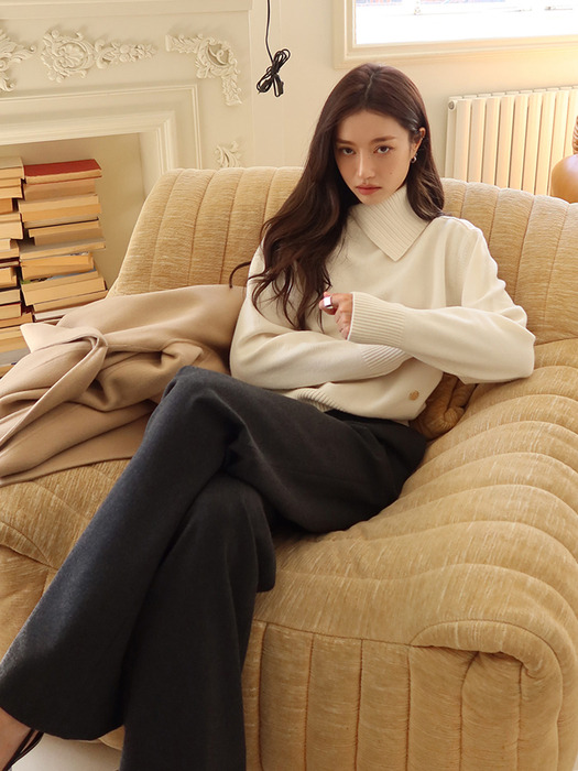 [Day-Wool] Semi-Wide Winter Trousers_2color