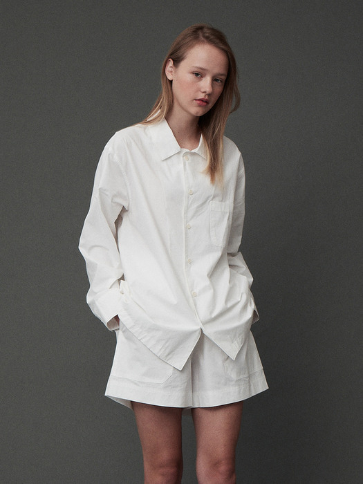 Cotton Poplin Shirt_White