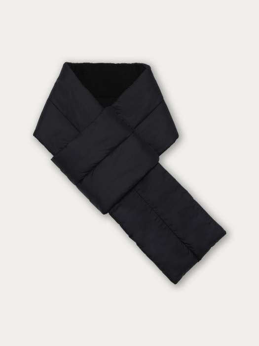 Quilting Knit Scarf_Black