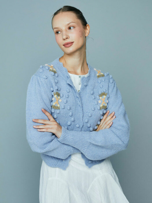 [HAND MADE] HELEN CARDIGAN - Blue