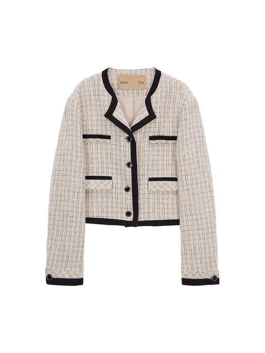 TWEED CLASSIC JACKET IN BEIGE