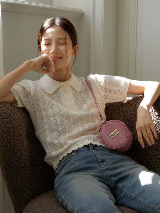 Butter round shoulder bag (버터 라운드 숄더 백) pink