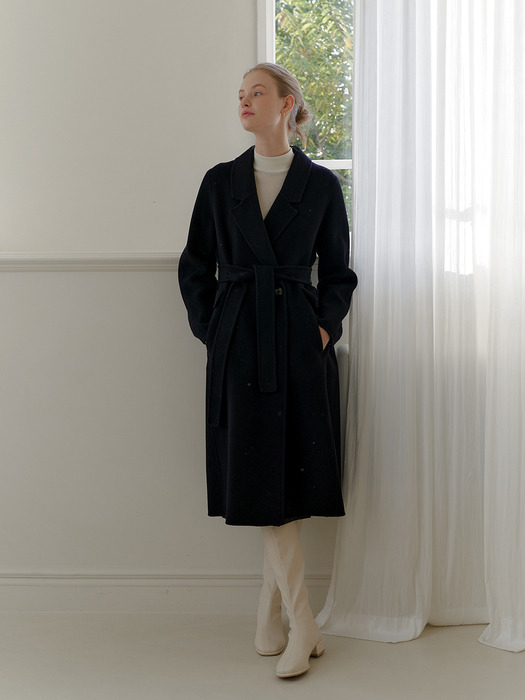 DOUBLE HANDMADE COAT_NAVY