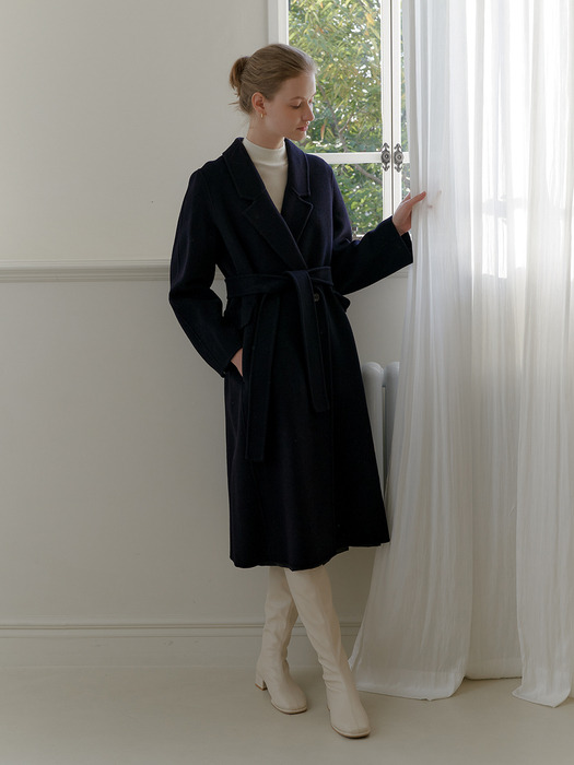 DOUBLE HANDMADE COAT_NAVY