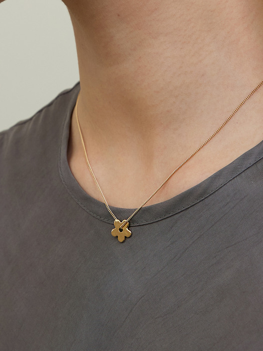 Flower necklace (gold)