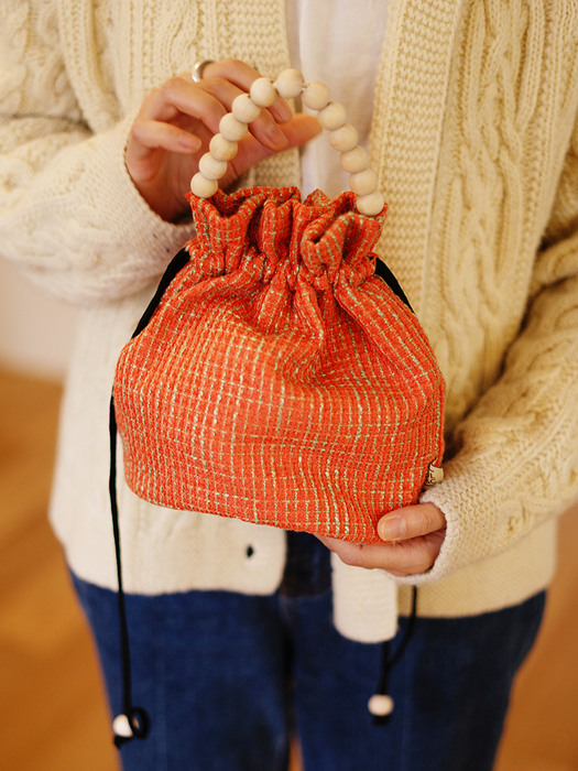 【BOLSAC】poppy bucket bag _ antique orange poppy bucket bag_antique orange - BOLSAC