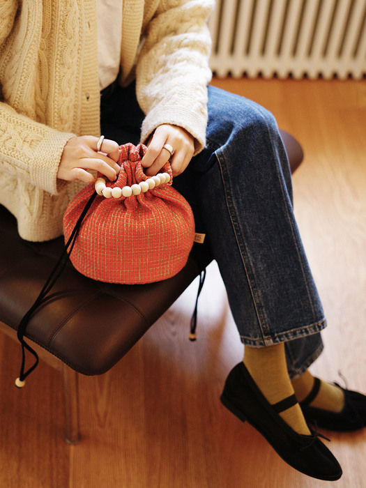 【BOLSAC】poppy bucket bag _ antique orange 볼삭]poppy bucket bag _ antique orange