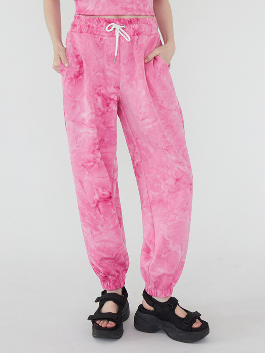  Marble jogger pants (Pink)