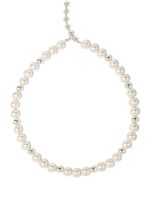 Pearl Heavy Style Silver Necklace In431 [Silver]