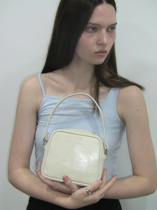 Trapezoid Mini Tote Bag (cream)