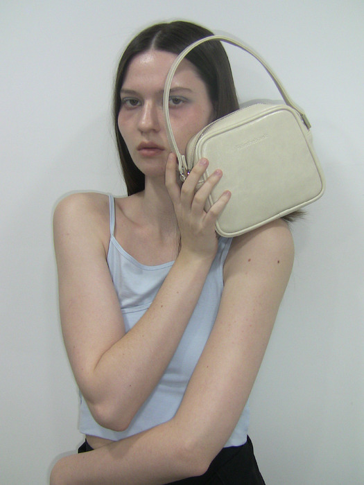 Trapezoid Mini Tote Bag (cream)