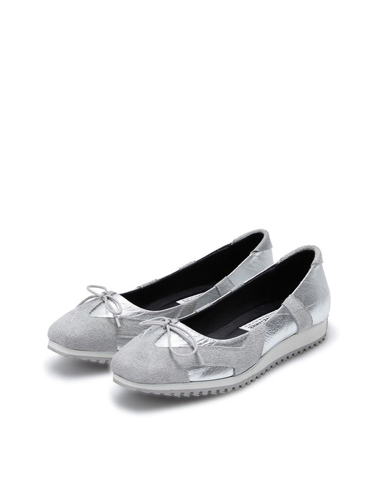 Rila Ribbon Flat Sneakers SILVER