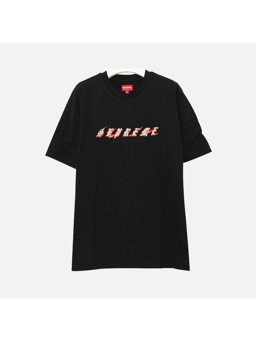 [까르피]슈프림 SS22KN81 BLACK 파이어 로고 티셔츠