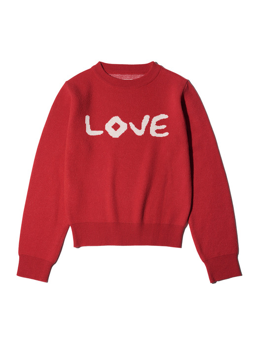 KN4227 Lorraine LOVE round knit_Red