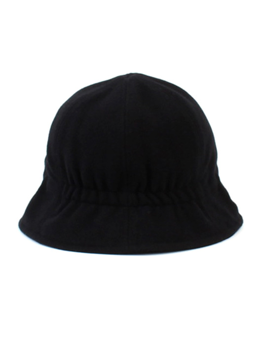 Simple Wool Black Bucket Hat 울버킷햇