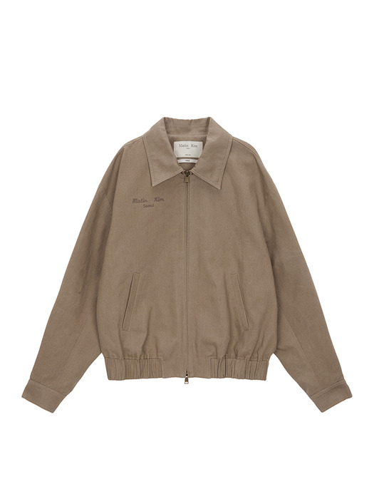 LETTERING DRIZZLER JUMPER IN BEIGE