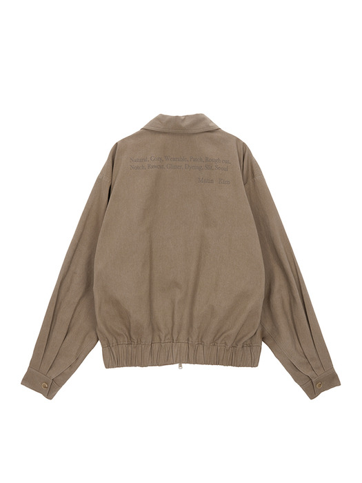 LETTERING DRIZZLER JUMPER IN BEIGE