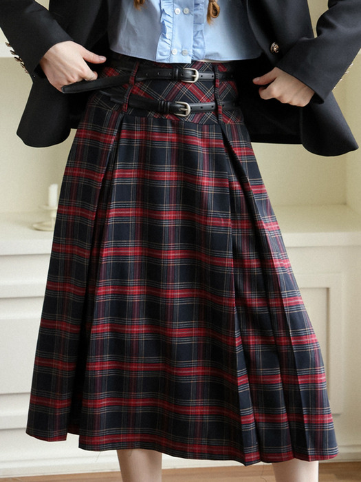 Cest_Scottish plaid skirt