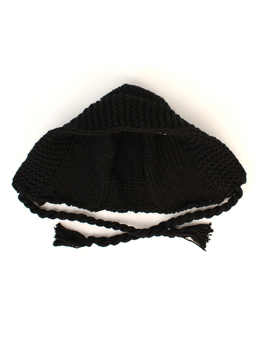 Rope Black Knit Bonnet Hat 니트보닛햇